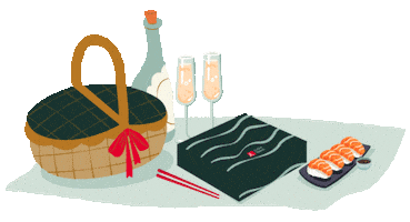 Picnic Sticker by Sushi Yama