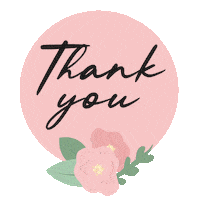 Pink Thank You Sticker by Coralie Bien Naître