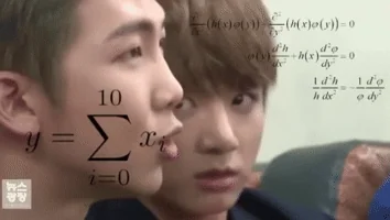 Calculating Bangtan Boys GIF
