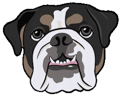 British Bulldog Squishy Face Sticker by Es Super Fun