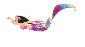 Callie Mermaid Swimming Sticker by Mermaid_Lux