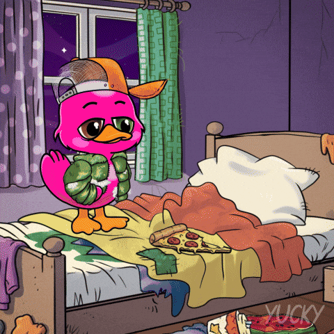 Tired Sleep GIF by Yucky Ducks