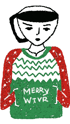 Merrywtvr Sticker by Emily Guzman