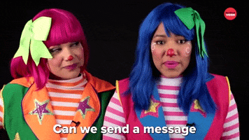 Clown Message GIF by BuzzFeed