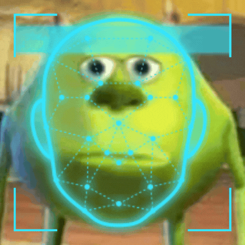 Mike Wazowski Face Scan GIF