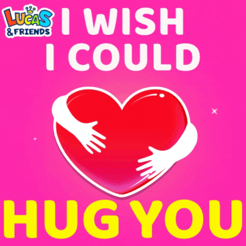 In Love Hug GIF by Lucas and Friends by RV AppStudios