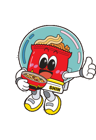 Space Character Sticker by Nongshim Global