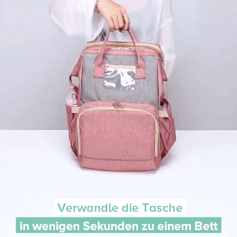Babytasche Handtasche Kinderbett 3 in 1 Wickeltasche Mehrzweck-Tasche Beige DE 