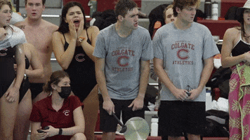 Cheering Gong GIF by Colgate Athletics