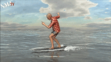 pope benedict surfing GIF