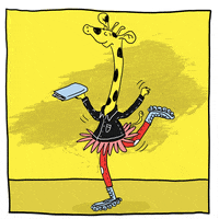 Skate Giraffe GIF
