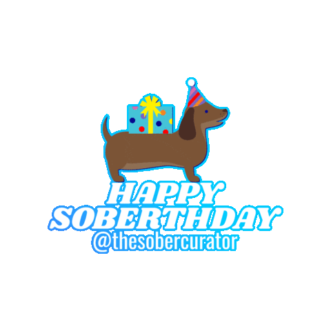 Sober Anniversary Sticker by The Sober Curator
