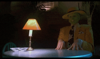 excited the mask GIF