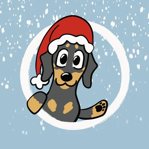 Merry Christmas Dog GIF