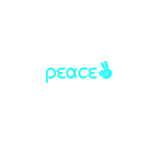 Aqua Blue Peace Sticker by Kia J
