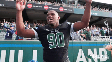 football cheering GIF by GreenWave