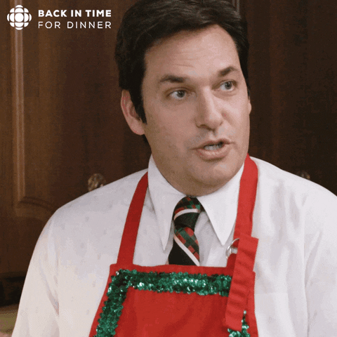 back in time for dinner christmas GIF by CBC