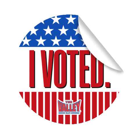 I Will Vote Election 2020 Sticker by Missouri Valley Conference