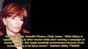 thefieryhash hillary clinton rape war on women bill's victims GIF