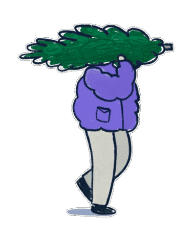 Christmas Tree Santa Sticker by Leon Nikoo