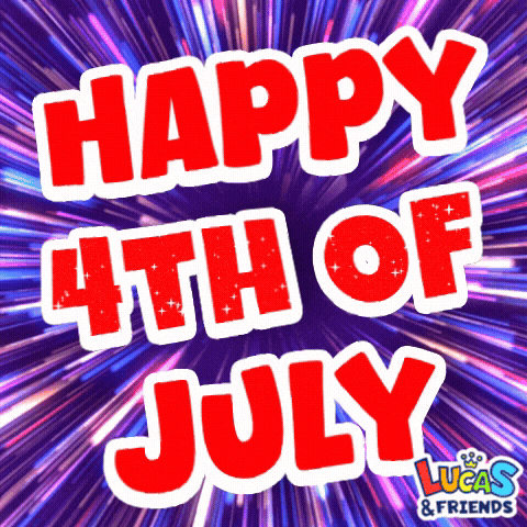 Independence Day Usa GIF by Lucas and Friends by RV AppStudios