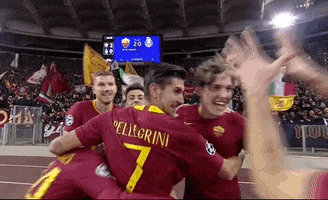 celebrate kostas manolas GIF by AS Roma