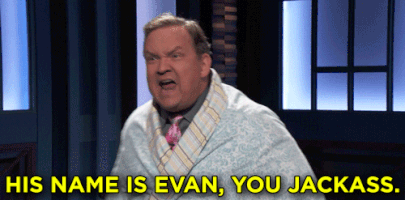 andy richter his name is evan GIF by Team Coco