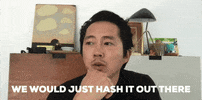 Hash It Out Steven Yeun GIF by TIFF