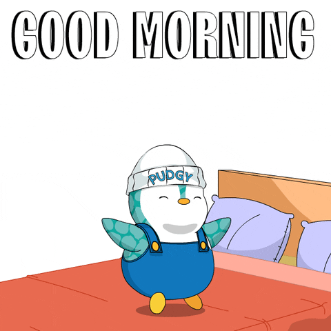 Good Morning Day GIF by Pudgy Penguins