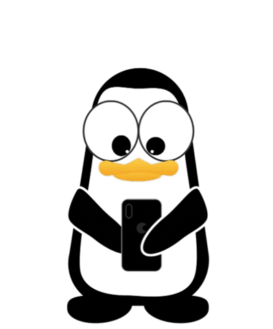 iphone penguin GIF by AM by Andre Martin