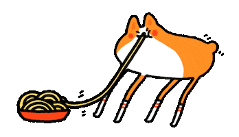 Dog Eating Sticker