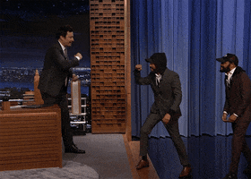Jimmy Fallon Elbow Bump GIF by The Tonight Show Starring Jimmy Fallon