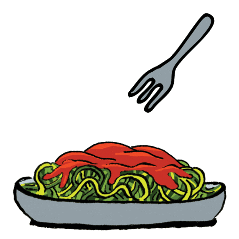 Pasta Spaghetti Sticker by Inspiralized