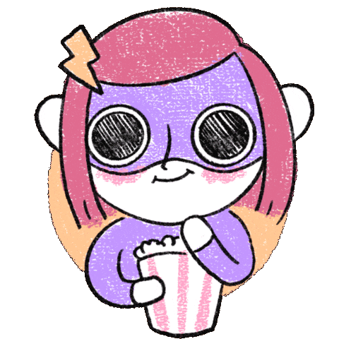 Animation Popcorn Sticker