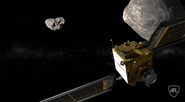 JHUAPL dart jhuapl planetary defense asteroid impact GIF