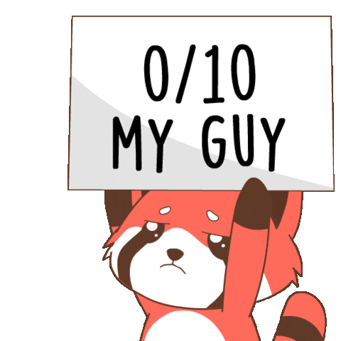 Red Panda Trash Sticker