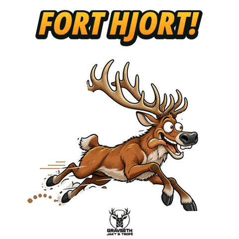 Humor Hurry Sticker by Gravseth Jakt & Trofé