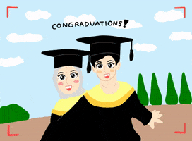 Fiainaya couple college graduation congraduation GIF