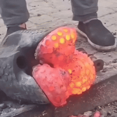 Digging Red Hot GIF