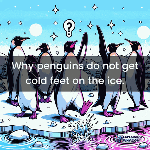 Cold Feet Penguins GIF by ExplainingWhy.com