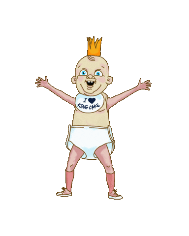 Mardi Gras King Cake Baby Sticker by New Orleans Pelicans