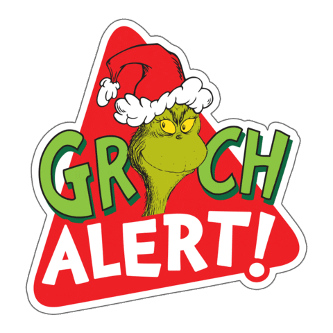 The Grinch Christmas Sticker by DrSeuss