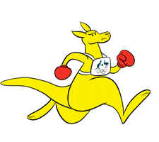 Boxing Kangaroo Running GIF by AUSOlympicTeam