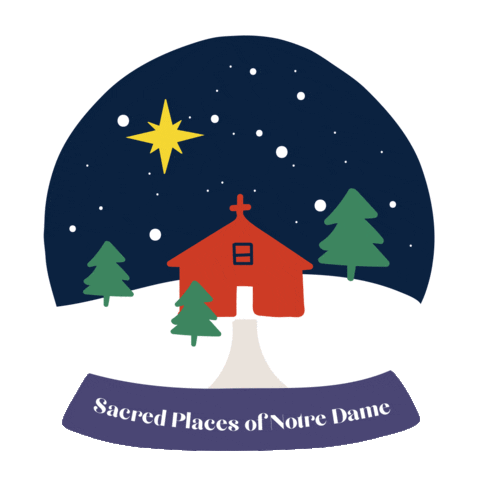Merry Christmas Sticker by University of Notre Dame