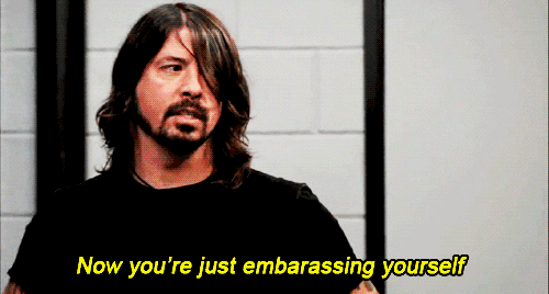  dave dave grohl embarassed embarassing flushed GIF