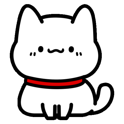 Embarrass White Cat Sticker by Lord Tofu Animation