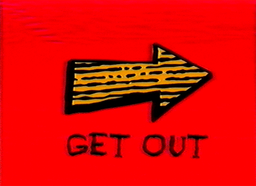 Please Leave Go Away GIF by MARK VOMIT