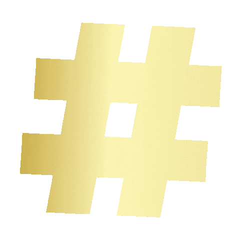 Gold Hashtag Sticker by By Bird