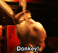shrek donkey gif im all alone