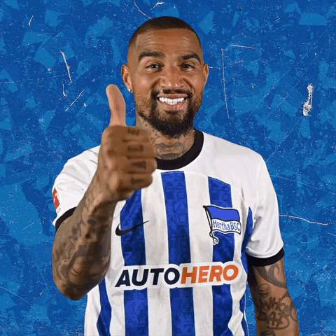 Prince Boateng Thumbs Up GIF by Hertha BSC